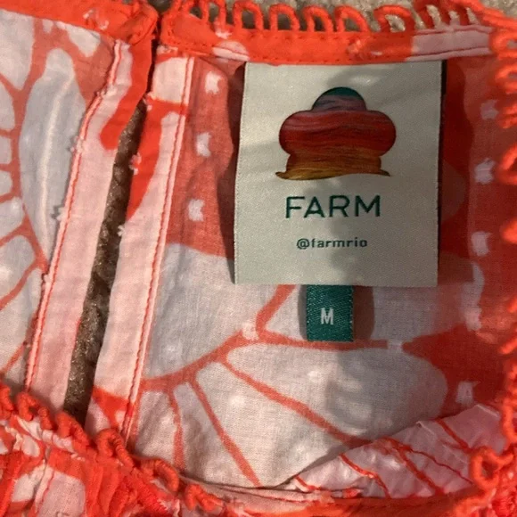 Women's FARM Rio Set Orange Neon Jungle Mini Bohemian Skirt | L /  Top | M - Picture 10 of 15